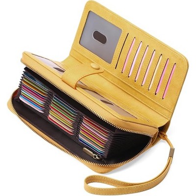 Acoinel Leather RFID Blocking Wallet with Wristlet Strap