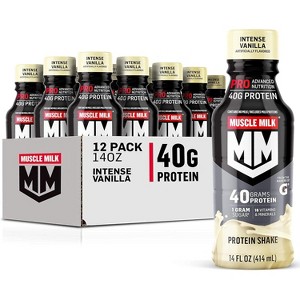 Muscle Milk 40g Protein Shake, Intense Vanilla High Protein, Non-Dairy, Ready-to-Drink, Vitamins & Minerals - 1 of 4