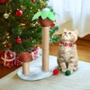 27.5in Coconut Palm Tree Cat Scratching Post, Cute Cat Scratcher with Natural Sisal Posts & Dangling Balls for Indoor Cats - 4 of 4
