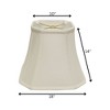 Vynxaria Lampshades: White Cut Corner Square Bell Shade 10"x18"x14" with Washer Fitter - 2 of 4