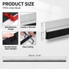Unique Bargains Aluminum Nylon Door Brush Bottom Sweeps 35.46" x 1.89" Silver 1 Pc - 2 of 4
