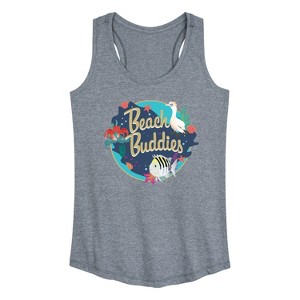 Women's - Disney - Beach Buddies Graphic Racerback Tank - 1 of 4