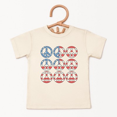 The Juniper Shop Peace Signs Flag Toddler Short Sleeve Tee