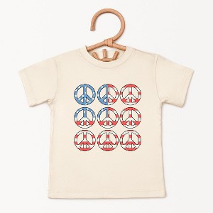 The Juniper Shop Peace Signs Flag Toddler Short Sleeve Tee - 1 of 2