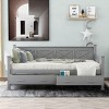 Streamdale Twin Size Daybed With 2 Large Drawers, X-Shaped Frame, Modern And Rustic Casual Style Daybed - 3 of 4