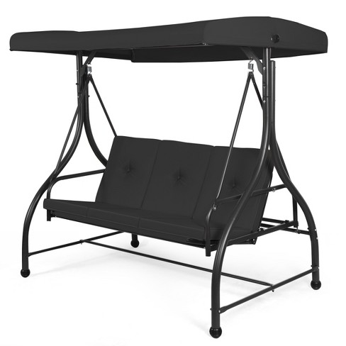 Best choice products converting outdoor swing canopy hammock seats 3 patio deck furniture hotsell