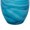 Beachcombers Large Blue Frosted Glass Vase - 3 of 4