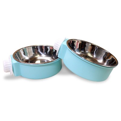 Mirapet's Dog Water Bowl & Cat Food Bowl Set of 2 - Cat Water Bowl Made for The Perfect Feeding Experience - No-Spill Dog Bowl for Crate (Large, Blue)