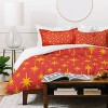 Deny Designs King Carriecantwell Sparkling Stars Duvet Cover and Pillow Sham Gold - 2 of 4