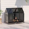 AZL1 Life Concept Pet Crates and Houses 52 Inches Heavy Duty Dog Crate with Roof Top, Wheels and Trays, Super Spacious Space, Black, 46"*24.21”*54" - 2 of 4