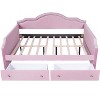 Polibi Velvet Twin/Full Daybed with APP-Controlled Light Strip and 2 Drawers - 4 of 4