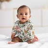 Sweet Jojo Designs Girl Baby Onesies - Set 6-12M Vintage Floral Pink Yellow and Green 2pc - 2 of 4