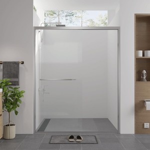 ORRD 56-60"x74" Double Sliding Shower Door, Clear Tempered Glass Bypass Enclosure with Aluminum Frame & Chrome Finish - 1 of 4