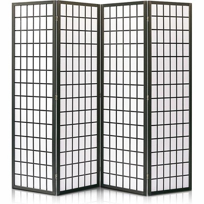 Folding Room Divider for Privacy with Japanese-Inspired Design, 4-Panel, Lightweight, Versatile Decor Solution