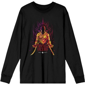 Mens Mortal Kombat Flawless Victory Black Long Sleeve Shirt - 1 of 1