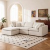KWPZQEB 110.2" Modern L-Shape Sofa, Chenille Floor Modular Sofa with 2 Pillows, 4 Seater Couches Sofa with Deep Seat for Living Room - 3 of 4
