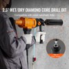 VEVOR Core Drill Bit, 2.5" Wet/Dry Diamond Core Drill Bits for Brick and Block, Concrete Core Drill Bit with Pilot Bit Adapter and Saw Blade, Black - 3 of 4