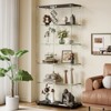 ROOMTEC Glass Display Cabinet, Double Doors, Floor Standing Display Cage, for Living Room Bedroom Office,  Black - 4 of 4