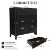 Acekool 4 Drawer Dresser, Fluted Bedroom Chest, Mid Century Modern Tall Organizer with Metal Handle, Storage for Bedroom, Living Room, Hallway - 3 of 4