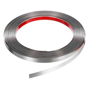 Unique Bargains Self-Adhesive Stainless Steel Mirror Finish Peel and Stick Wall Trim - 1 of 4