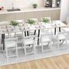Tangkula Set of 20 Dining Chairs w/ Rubber Wood Legs & Padded Seat for Home Office Events White - 2 of 4