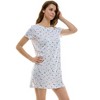 Jaclyn NY Womens Lushluxe Relaxed Short Sleeve Nightgown - 2 of 4