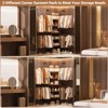 Aheaplus Heavy-duty Garment Rack with Wooden Tower Shelves, Pipe Closet Organizer with 4 Hanging Space - 3 of 4