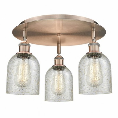 Caledonia - 3 Light Flush Mount In Industrial Style-9.5 Inches Tall and 16.75 Inches Wide