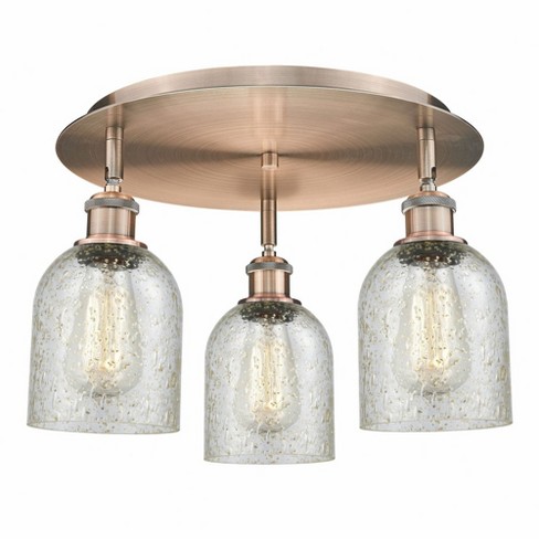 Innovations Lighting Caledonia 3 - Light Flush Mount in  Antique Copper - image 1 of 1