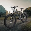 DSVIMOY Bicycles, 26 Inch Fat Tires Mountain Bike, Commuter City Mountain Bike for Men Women Adults, Gray, 27.5"*41.5"*70" - 3 of 4