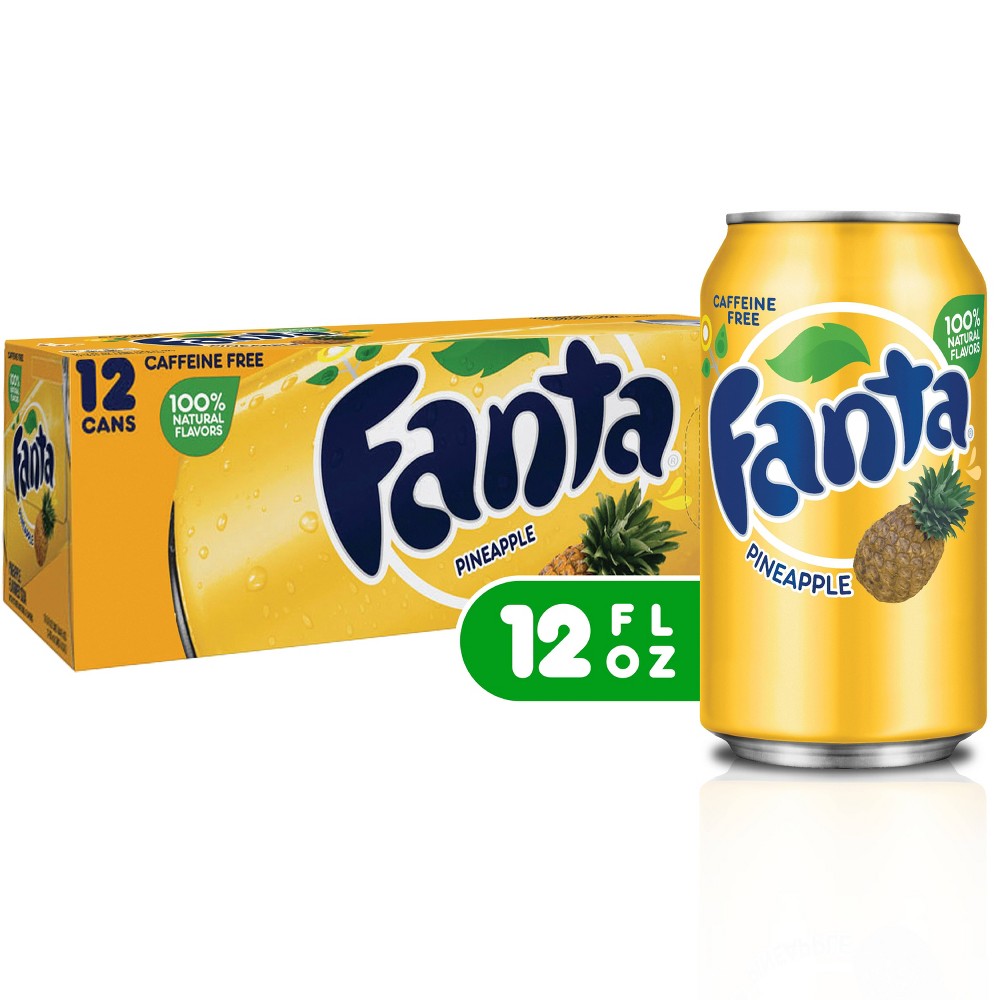 UPC 049000030761 Fanta Pineapple Soda 12 oz, 12 pk
