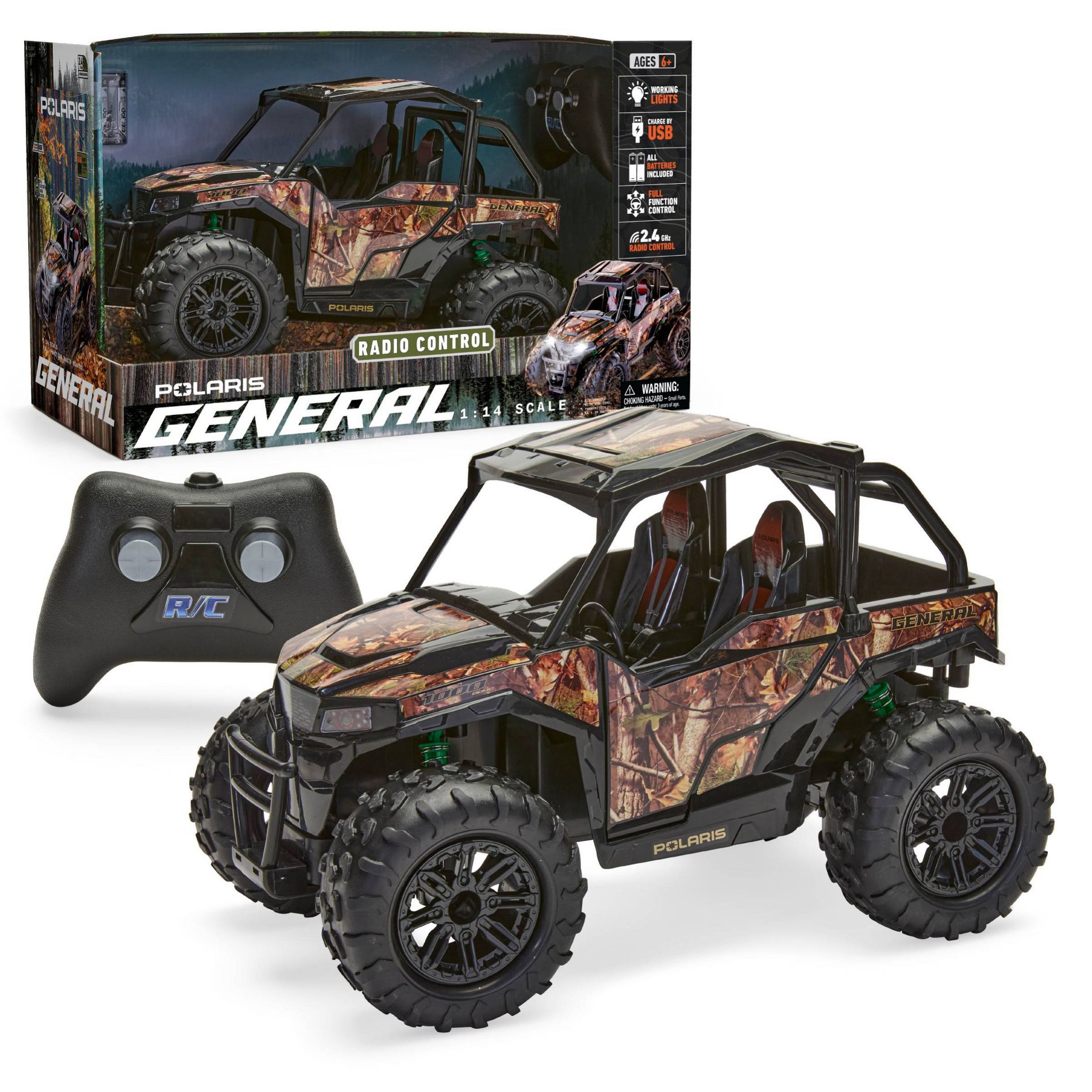Sharper Image Toy Remote Control Vehicle Polaris General 1:14 Scale