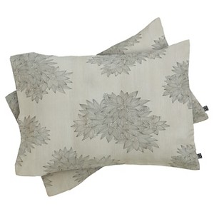 Iveta Abolina Beach Day Floral Pillow Shams (Standard)2pc - Deny Designs, Size: Standard/Queen - 2 pc, Gray Multicolored