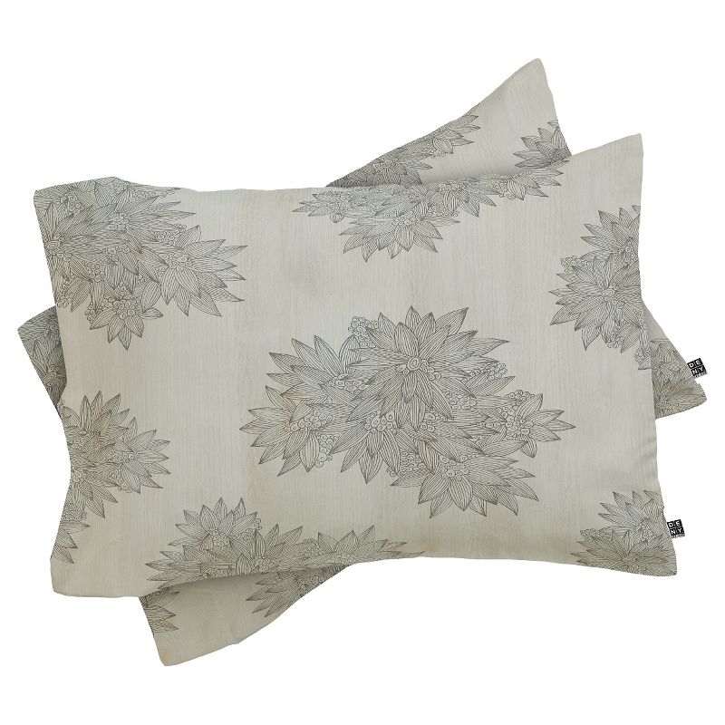 Iveta Abolina Beach Day Floral Pillow Sham Gray - Deny Designs&#174;, 1 of 6