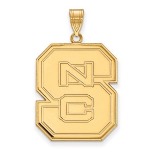 Black Bow Jewelry 14k Yellow Gold North Carolina State Wolfpack NCAA Extra Large Pendant - 1 of 3