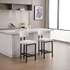 NicBex Set of 2 Bar Stools for Kitchen Island,26 inch Upholstered Counter Bar Stools with Black Metal Legs,Bar Chairs for Dining Rooms,Kitchens - 4 of 4