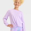 Girls' Modal French Terry Crewneck Sweatshirt - All In Motion™ - 3 of 3