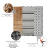 18 Pack Co-Extruded Wood Plastic Interlocking Deck Tiles,12"x12" Patio Floor Decking Tiles, Maintance Free, Antique Wood Color - 4 of 4