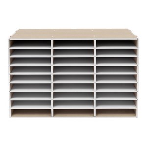 YIYIBYUS Desktop Literature Organizer, Adjustable File Sorter,  Brown - 1 of 4