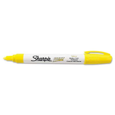 Sharpie Permanent Paint Marker Medium Point Yellow 35554