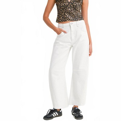 Women's Seamed Barrel Jean - JUST BLACK DENIM