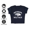 Women's University of Nevada Large Cap Sleeve Baby Rib Crop Top Navy - 4 of 4