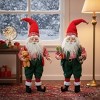 Christmas Santa Figures Set of 2 – 20" Polyester Seasonal Display by Melrose - 2 of 3