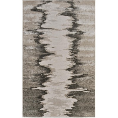 Micah Modern Abstract Gray/Taupe/Ivory Area Rug