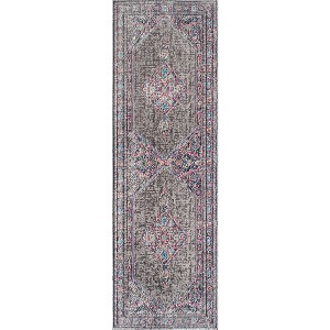 Nuloom Vintage Medallion Dortha Vintage Runner Indoor Area Rug - Grey 2' 8" x 8' - 1 of 4