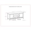 60" Solid Wood Transitional Shaker Style TV Media Stand with Cable Management, Adjustable Shelves and Metal Drawer Glides for Living Room and Bedroom - 3 of 4