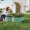 2PK Floral-Edge Raised Beds - 0.6mm Galvanized Steel Deep Planter for Veggies/Herbs - Indoor/Outdoor with Tools - 2 of 4