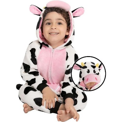 Joyfy Toddler Infant Halloween Costume Cow Pajamas Cowboy Costume for Halloween Dress Up Party