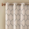 Peyton Metallic Geo Embroidered Single Window Curtain Panel - 3 of 4