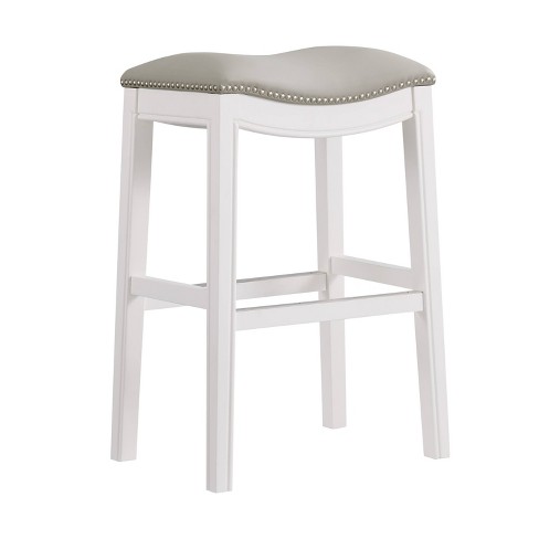 Williston Bar Height Stool White Alaterre Furniture